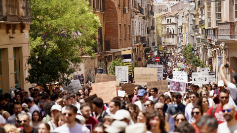 Miles de malagueños se manifestaron en junio pasado por la dificultad de encontrar una vivienda para alquilar en la ciudad.