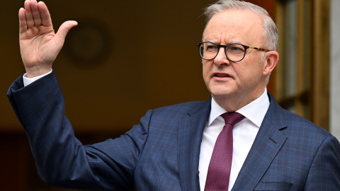 Primer ministro australiano, Anthony Albanese, durante una rueda de prensa.