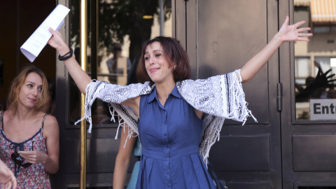 Juana Rivas, a su salida de los juzgados de Granada. EFE/Pepe Torres