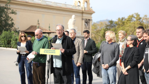 Roda de premsa de presentació de la iniciativa 'Catalunya amb el País Valencià'.