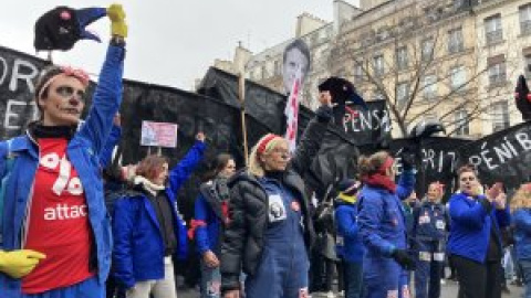 Cientos de miles de franceses secundan las protestas en contra de la reforma de las pensiones propuesta por Macron