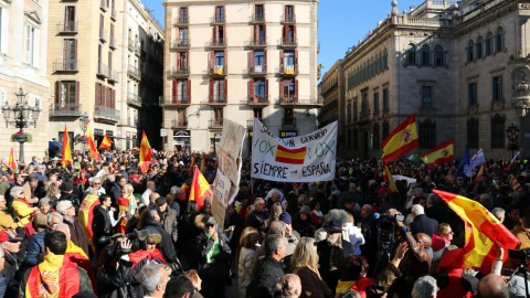 22/01/2023 - La concentració d'aquest diumenge de l'espanyolisme contra la derogació de la sedició.