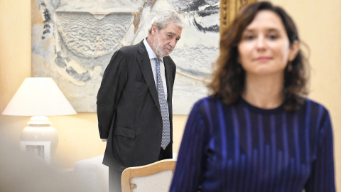 El jefe de Gabinete de Isabel Díaz Ayuso, Miguel Ángel Rodríguez, durante un acto en Madrid.