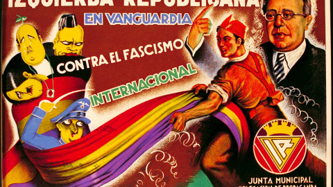 “Izquierda Republicana en vanguardia contra el fascismo internacional” Cartel, 1937