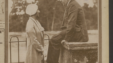 Manuel Azaña y Lola de Rivas Fotografía publicada en Estampa (17 de septiembre de 1932)