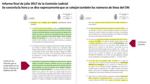 Extracto del informe final de julio de 2017 de la Comisión Judicial de la grabación ilegal al CNI