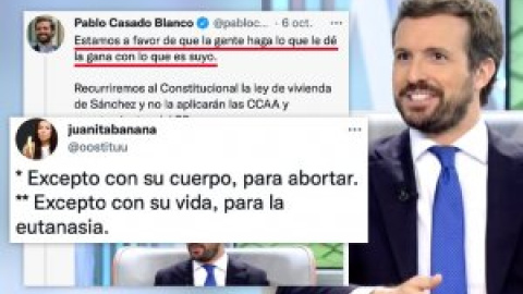 "Especular con la vivienda, ok. Casarte con quien te dé la gana, no": los tuiteros recuerdan a Casado qué "libertad" defiende del PP