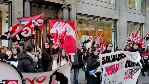 24/1/23 Manifestación de dependientas de Inditex el pasado 7 de enero en Madrid.