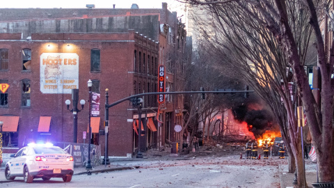 Vista general de la explosión en Nashville.