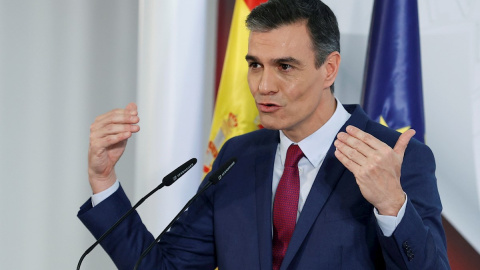 El presidente del Gobierno español, Pedro Sánchez, hace balance del año tras la última reunión del Consejo de Ministros de 2020.