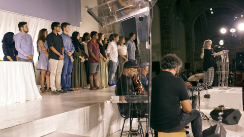 Acte multirreligiós d'homenatge ales víctimes dels atemptats de Catalunya. FOTO: Xavi Herrero