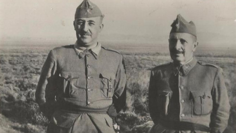 Franco y Dávila, durante la Guerra Civil