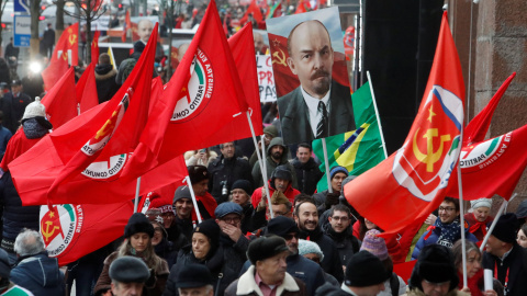 Imagen de las marchas de este martes en Moscú. /REUTERS