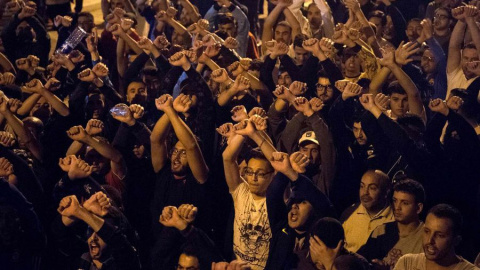 Una protesta del movimiento Hirak por la liberación de su líder, Nasser Zefzafi.- AFP