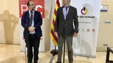 Miquel Iceta (PSC) y Oriol Molins (Units per Avançar). E.P.