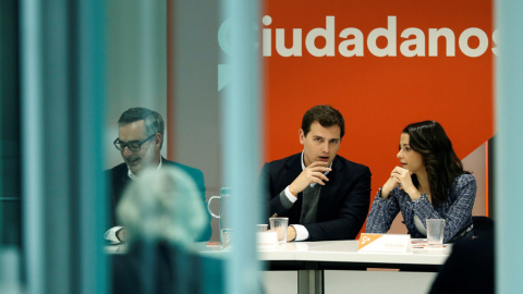 El líder de Ciudadanos, Albert Rivera, y la líder del partido en Catalunya, Inés Arrimadas. EFE