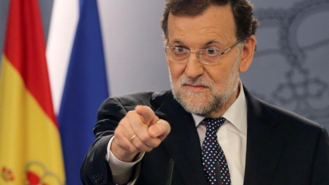 El presidente del Gobierno, Mariano Rajoy, durante la comparecencia./ EFE