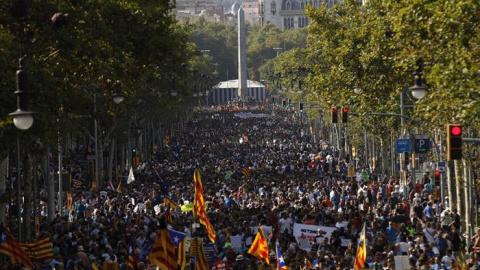 Gran marcha contra el terrorismo en Barcelona.EFE/Alberto Estevez