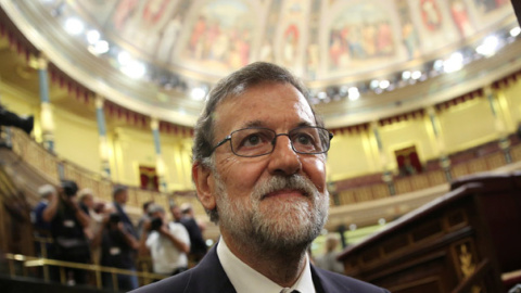 El presidente del Gobierno, Mariano Rajoy, en el hemiciclo del Congreso. Archivo REUTERS