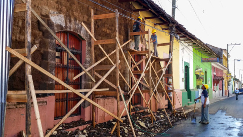 Obras de remodelación de edificios en Nicaragua