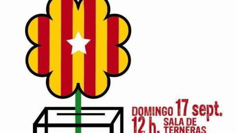 Cartel de la convocatoria del acto de 17 de septiembre en Madrid en apoyo del referéndum en Catalunya. | EP