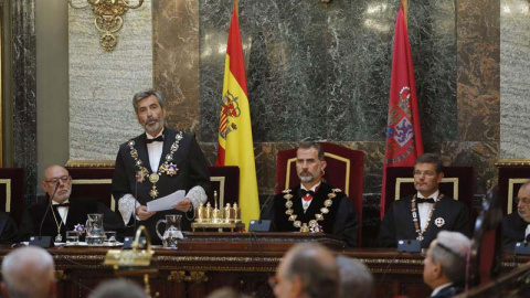 Carlos Lesmes durante su intervención la Apertura del Año Judicial. | EFE