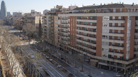 Obres de connexió del tramvia a l’àmbit de Glòries