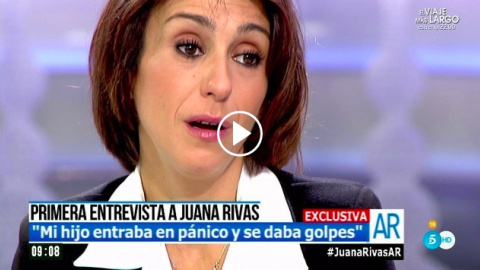 Juana Rivas en un momento de su participación en el programa de Ana Rosa en Tele5