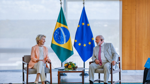 Lula da Silva junto a Ursula von der Leyen en Brasiliaq, a 12 de junio de 2023