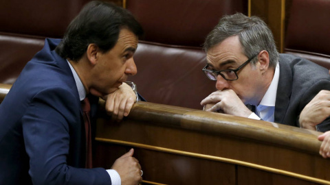 Fernando Martínez-Maillo (PP) y José Manuel Villegas (Ciudadanos) son los responsables de las negociaciones entre ambos partidos. Archivo EFE