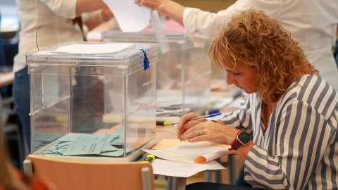 28/05/2023 - Una mesa electoral, a 28 de mayo de 2023, en Palma, Mallorca, Illes Balears.