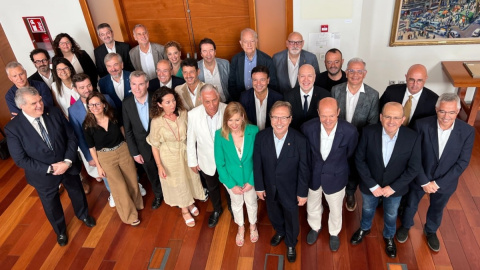 Los integrantes de la candidatura Va d'Empresa para las elecciones de la Cambra de Comerç de Barcelona.