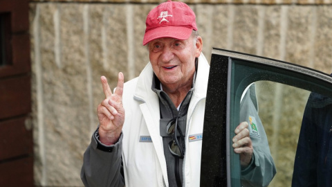 Juan Carlos I, durante su estancia en Sanxenxo, en una imagen tomada el 22 de mayo de 2022.- Álvaro Ballesteros / Europa Press