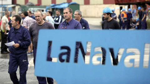 Trabajadores del astillero La Naval, de Sestao. EFE