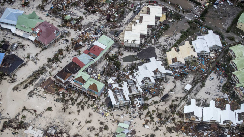 La isla de San Martín tras el paso del huracán Irma / EFE