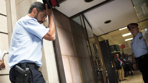 Josep Luis Trapero, major de los Mossos d'Esquadra, llegando a la Fiscalía Superior de Catalunya. /EFE