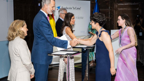 Ceremonia de entrega de las becas de posgrado en el extranjero de la Fundación "la Caixa", a 12 de julio de 2023.