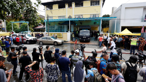 Incendio en una escuela religiosa en Malasia. REUTERS