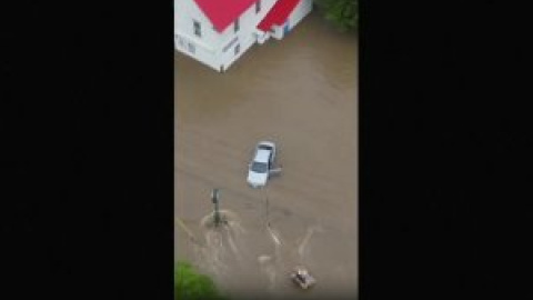 Las lluvias torrenciales anegan la localidad estadounidense de Vermont