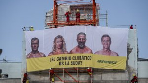 La crisis climática entra en campaña con una lona de Greenpeace: "¿Os la suda?"