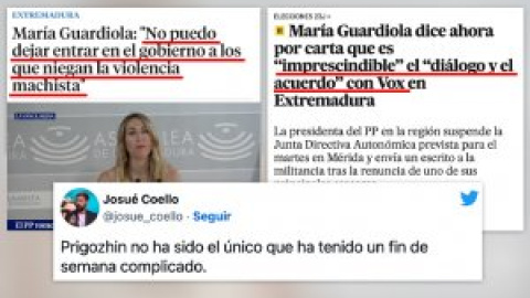 "María Guardiola, hoy te cuenta un cuento y mañana una trola": pitorreo tras su recogida de cable con Vox