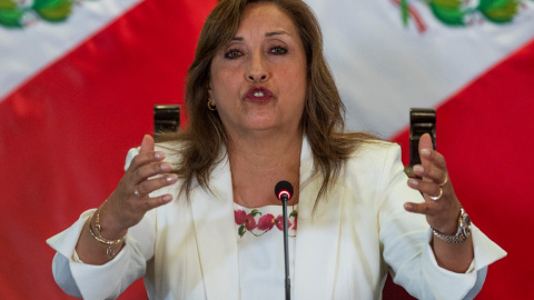 La presidenta de Perú, Dina Boluarte durante un discurso en Lima el pasado 9 de junio de 2023.