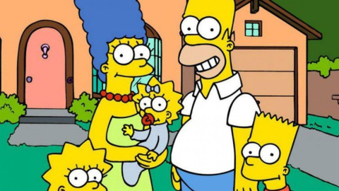 La familia Simpson, en una escena de la serie de Matt Groening