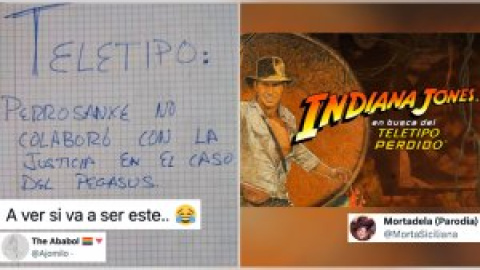 "Indiana Jones y el teletipo perdido": pitorreo con la excusa de Feijóo a su mentira sobre Sánchez