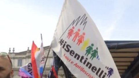 Protesta en Italia contra el gobierno ultraderechista de Meloni por las medidas represivas contra las familias LGTBi