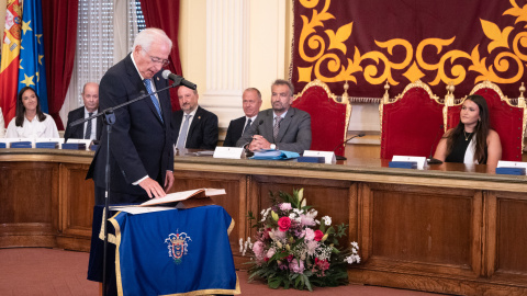 Acto de investidura del presidente de la Ciudad Autónoma de Melilla, Juan José Imbroda, en Melilla, a 7 de julio de 2023.