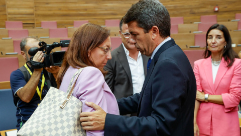 Llanos Massó (Vox) y Carlos Mazón (PP), este jueves.