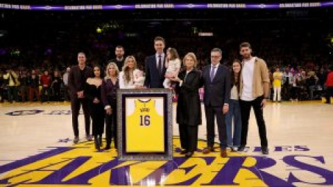 Pau Gasol conquista el olimpo de la NBA: los Lakers retiran su camiseta con el 16