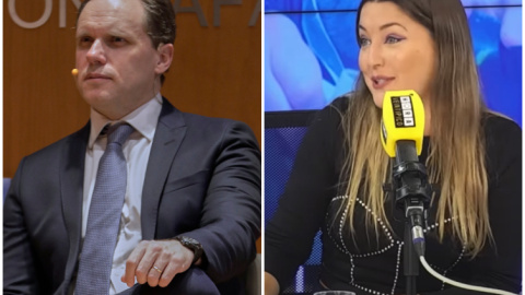 El economista Daniel Lacalle y la guionista Marina Lobo.