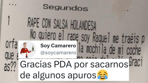 El tuit viral de @soycamarero en Twitter.